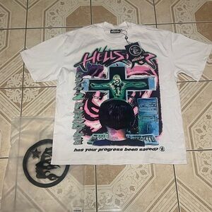 Hillsstar White Graphic Casual Button Down Shirt